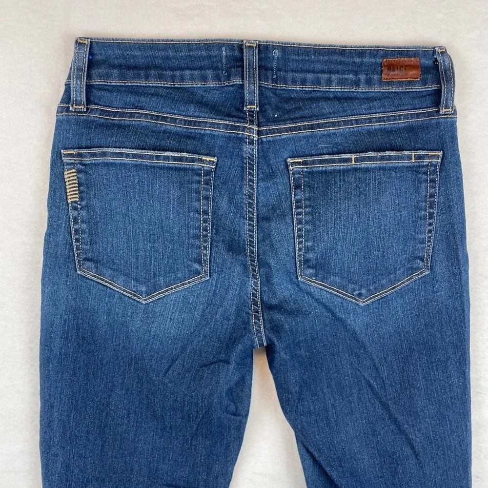 Paige Verdugo Crop Skinny Jeans‎ Zach Distressed Blue WJ787 Size 26 x 24